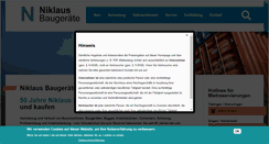 Desktop Screenshot of niklaus-baugeraete.de