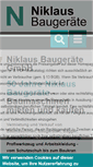 Mobile Screenshot of niklaus-baugeraete.de