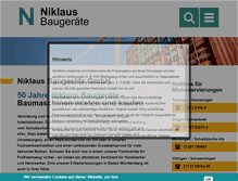 Tablet Screenshot of niklaus-baugeraete.de